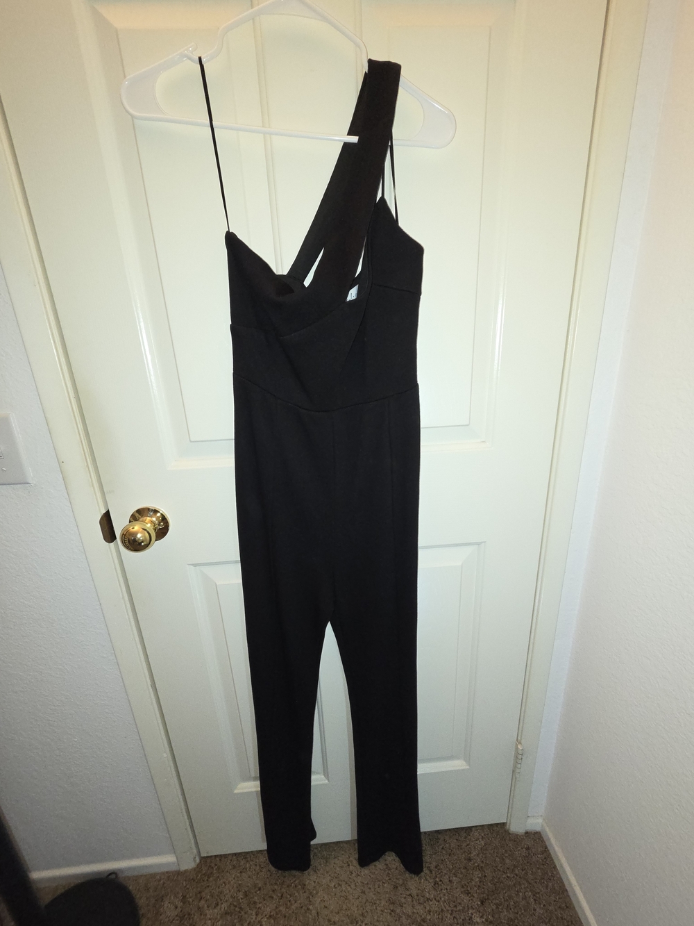 Petal & Pup Black One-Shoulder Cutout Jumpsuit - Picture 3 of 6